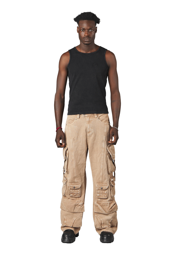 Black "Echoes" Tank Top
