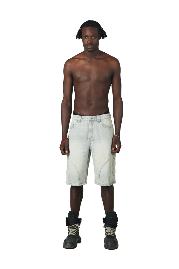 Blue Heavy Washed "Sen" Jorts