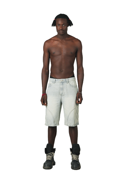 Blue Heavy Washed "Sen" Jorts