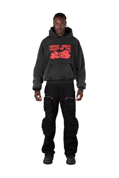 Black Double Layered Hoodie