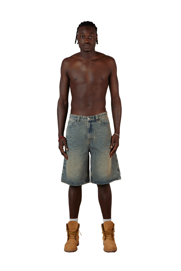 After Life Blue Jorts