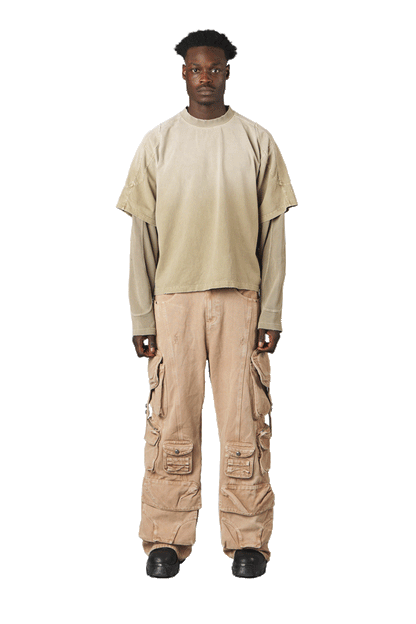 Sand Double Layered Long Sleeve