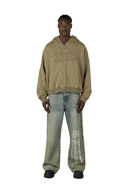 Olive Zip Hoodie – Trendt Vision Olive Zip Hoodie – Trendt Vision