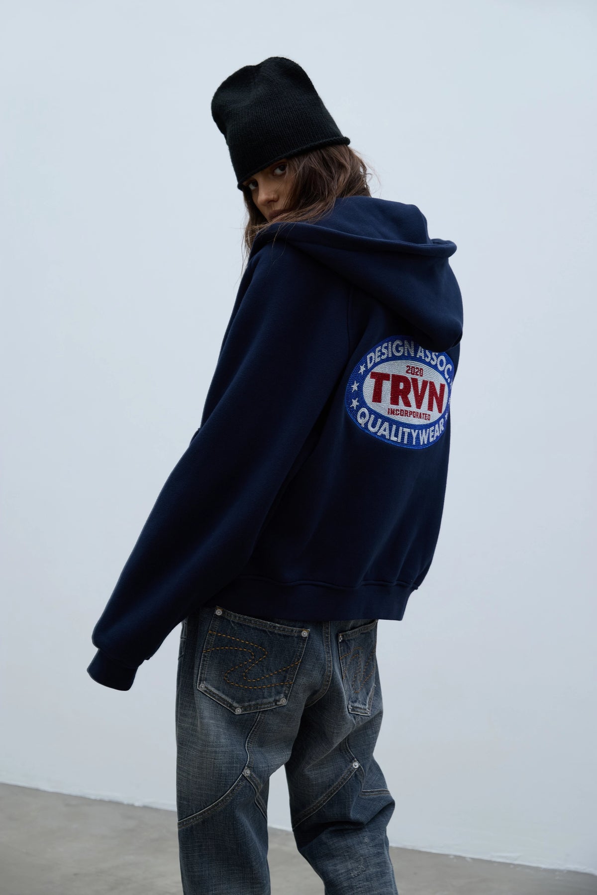 Pachinko Zip-Hoodie Navy