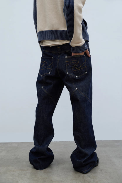 Raw Bootcut Denim Blue