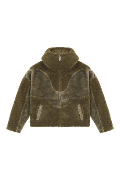Burnt Olive Fleece Jacket