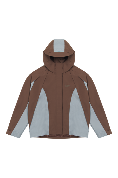Gillie Rain Jacket Brown Blue