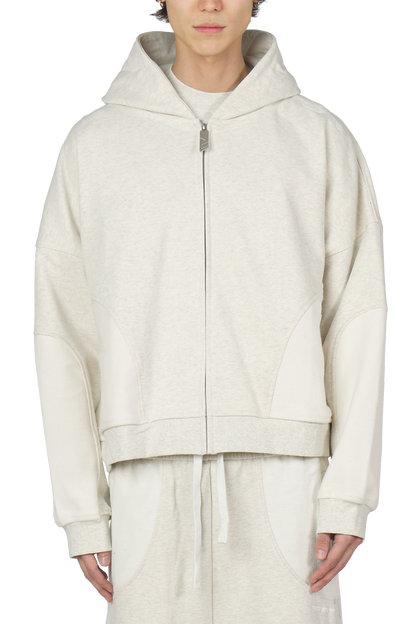 Heather Grey Zip Hoodie