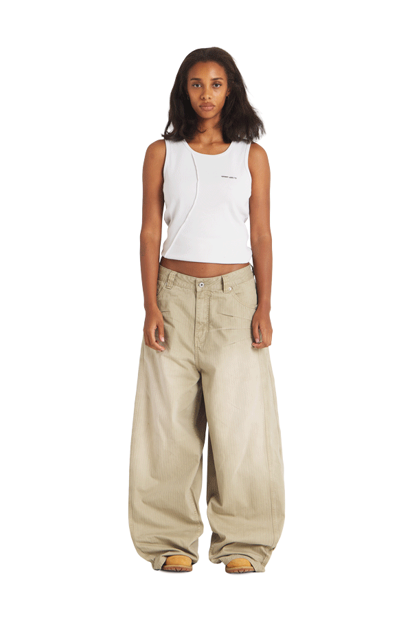 Herringbone Pants Beige PREORDER