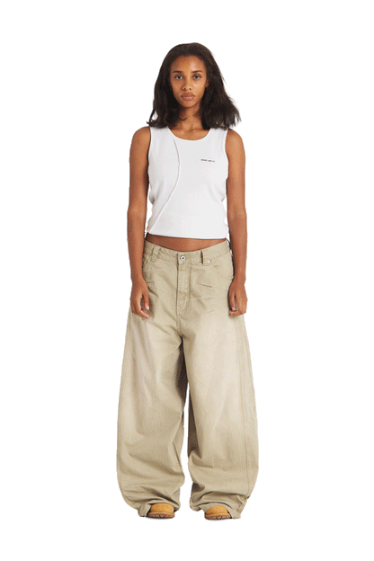 Herringbone Pants Beige PREORDER