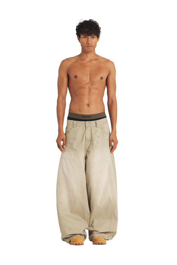 Herringbone Pants Beige PREORDER