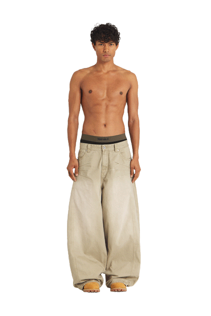 Herringbone Pants Beige PREORDER