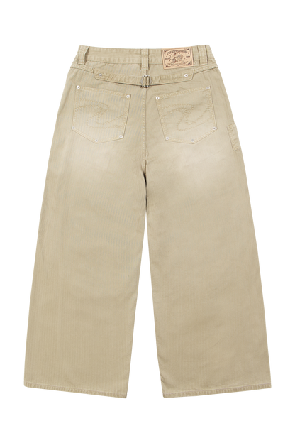 Herringbone Pants Beige PREORDER
