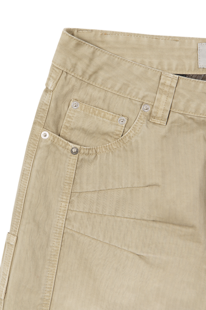 Herringbone Pants Beige PREORDER