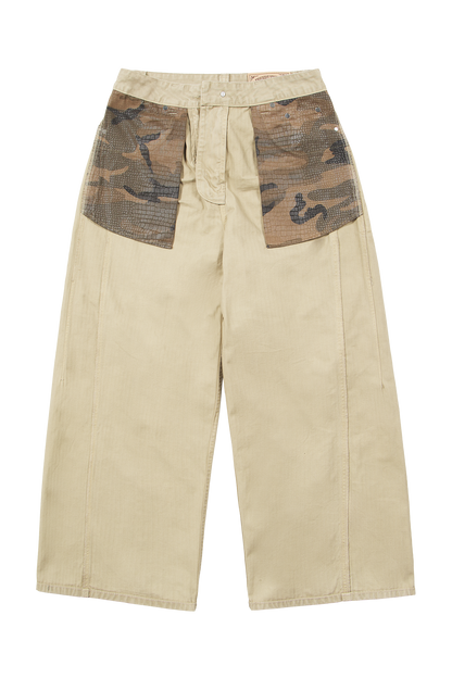 Herringbone Pants Beige PREORDER