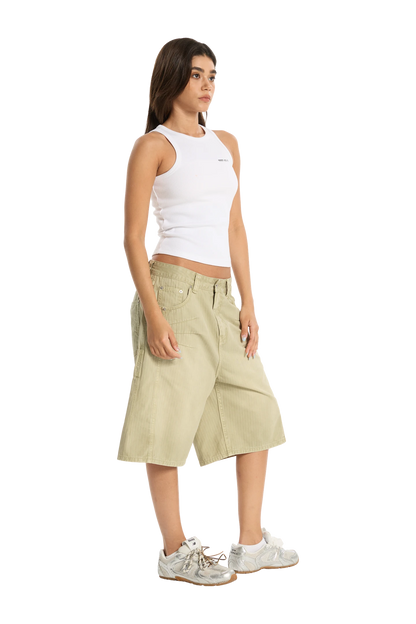 Herringbone Shorts Beige