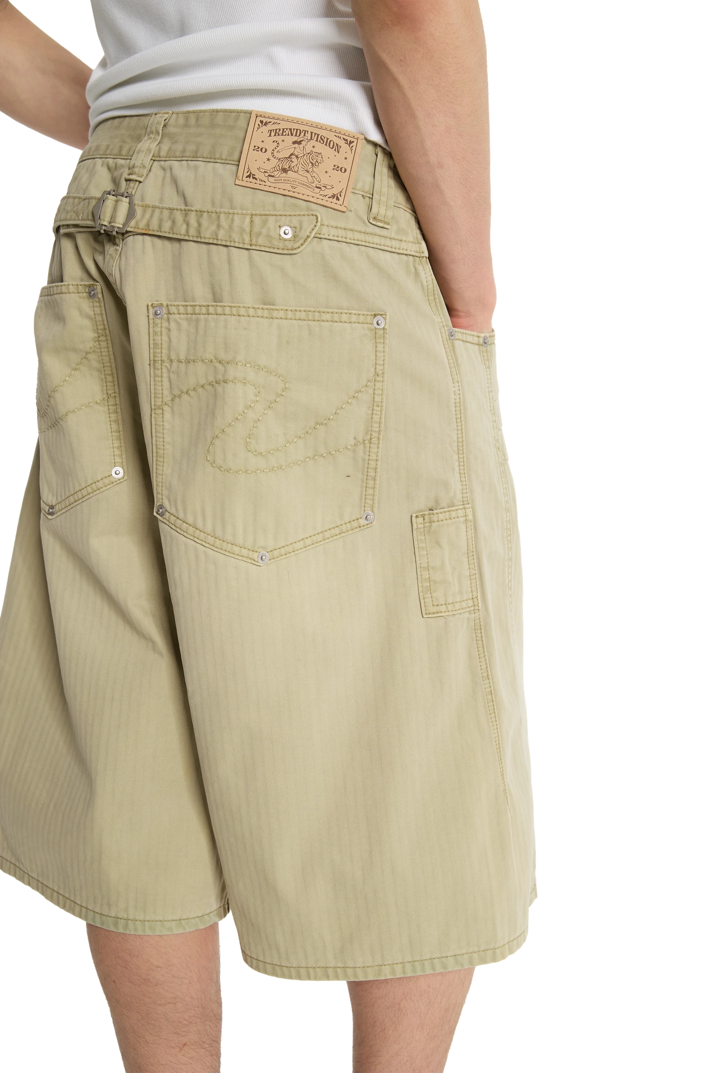 Herringbone Shorts Beige