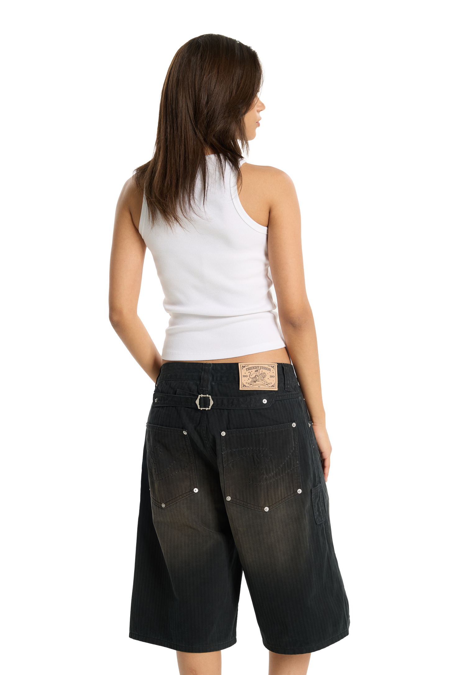 Herringbone Shorts Black