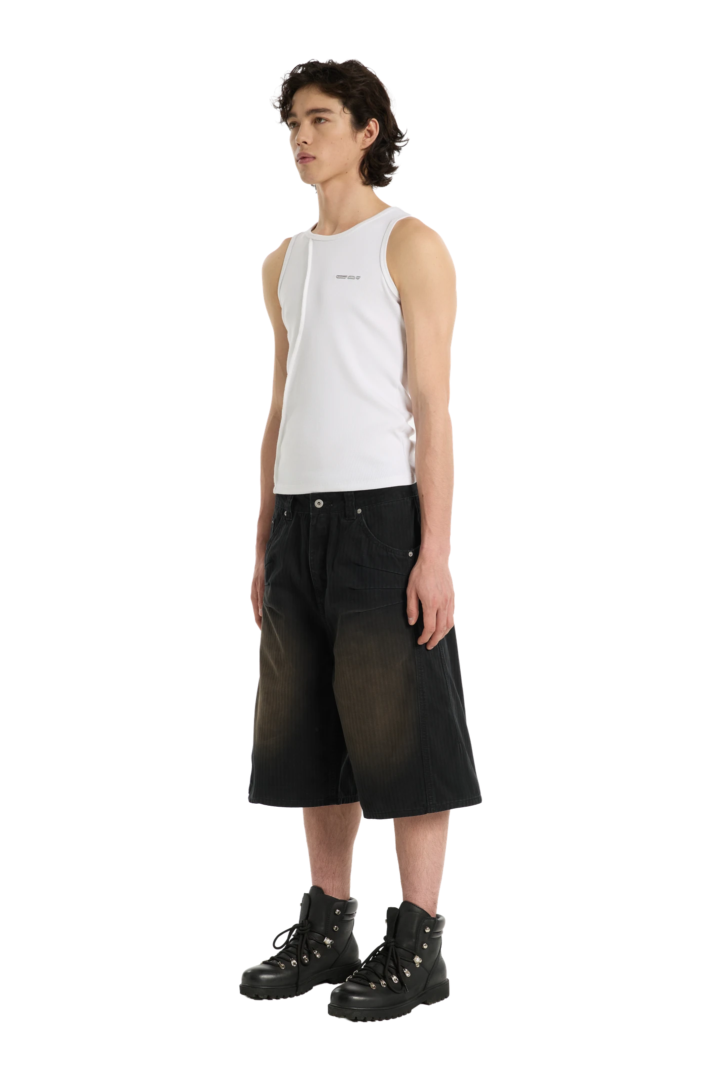 Herringbone Shorts Black