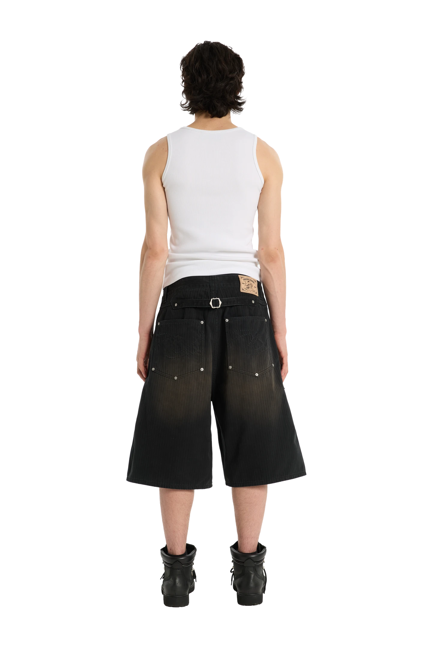 Herringbone Shorts Black