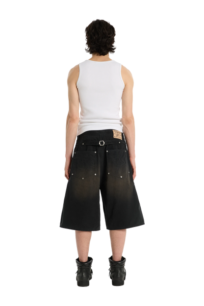 Herringbone Shorts Black
