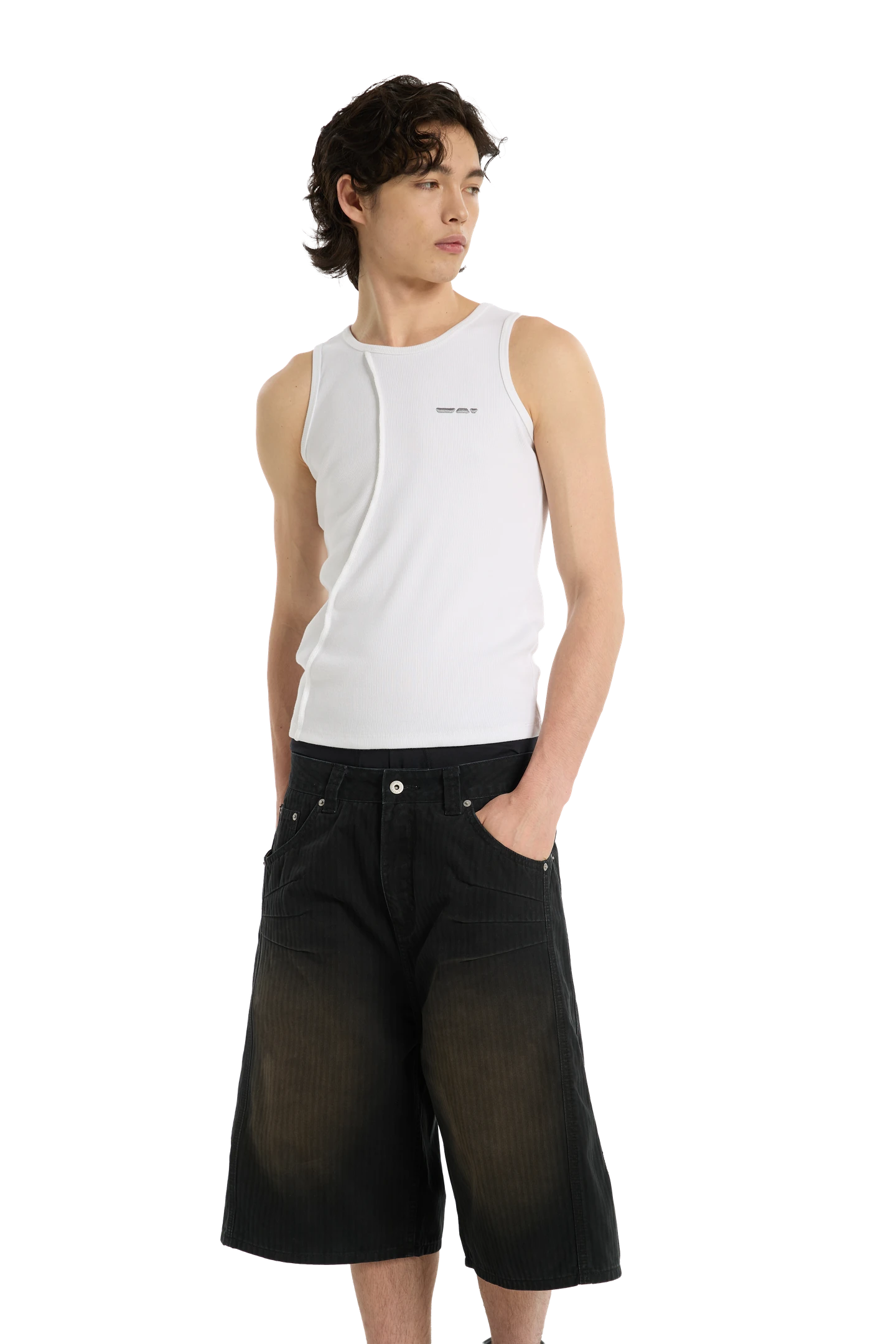 Herringbone Shorts Black