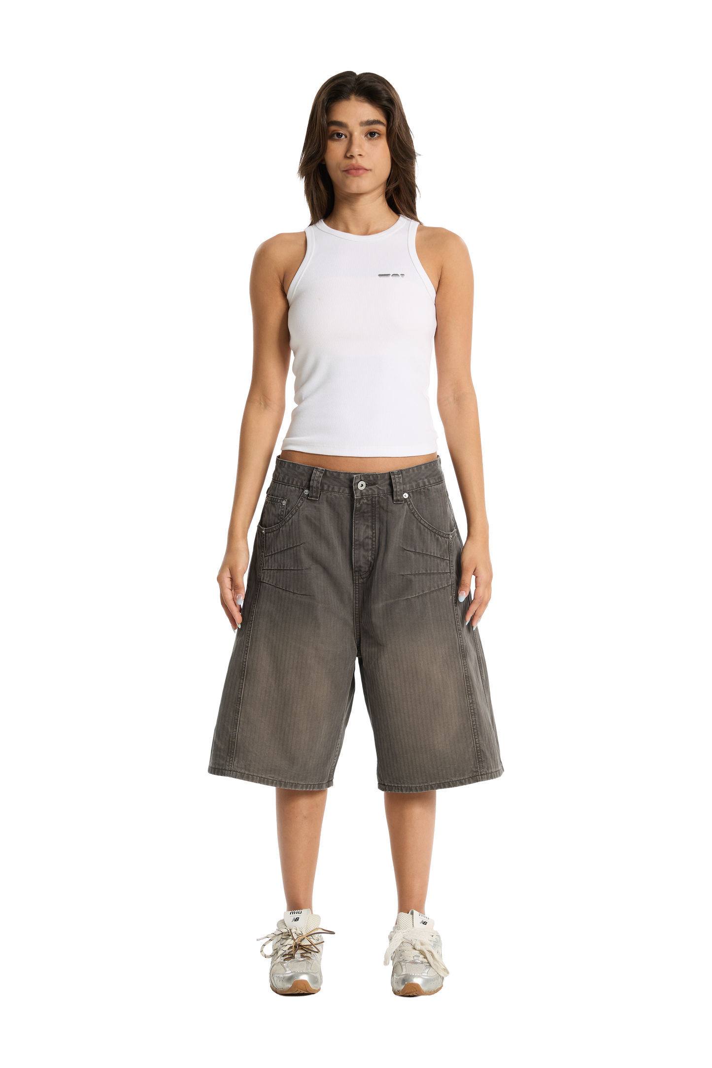 Herringbone Shorts Brown