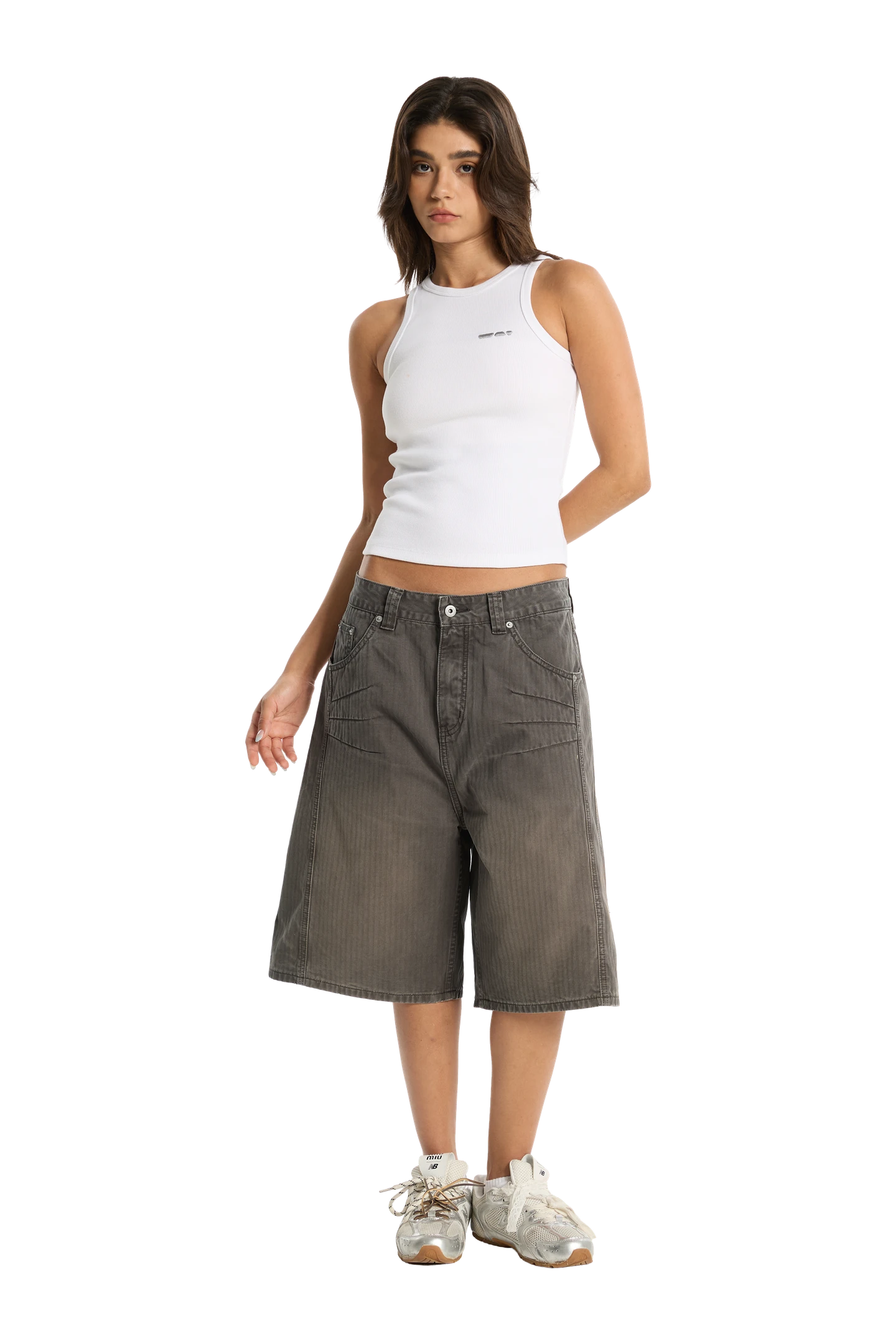 Herringbone Shorts Brown