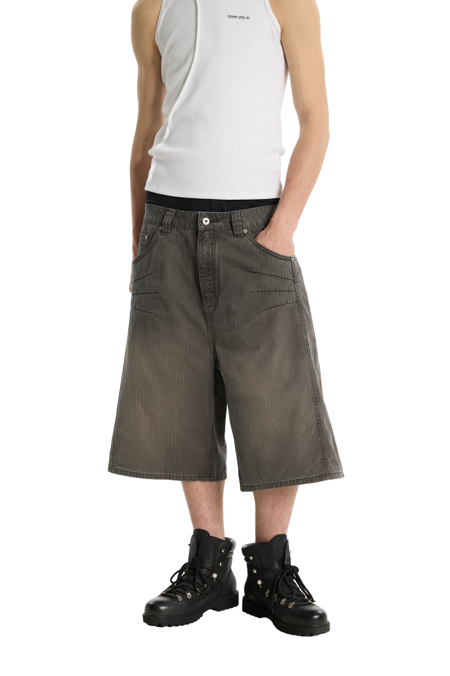 Herringbone Shorts Brown