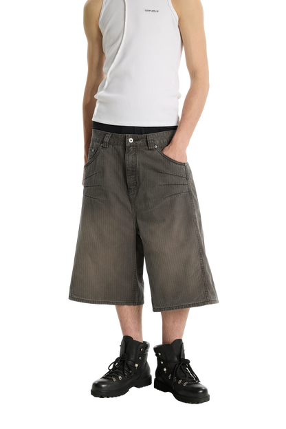Herringbone Shorts Brown