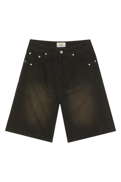 Herringbone Shorts Black