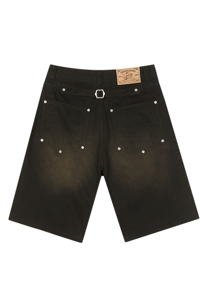 Herringbone Shorts Black