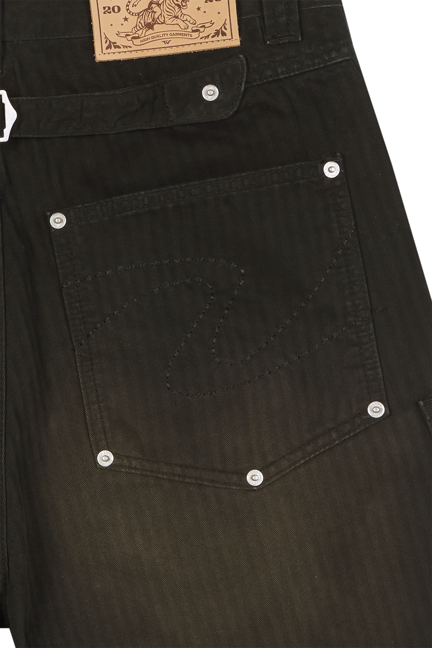 Herringbone Shorts Black