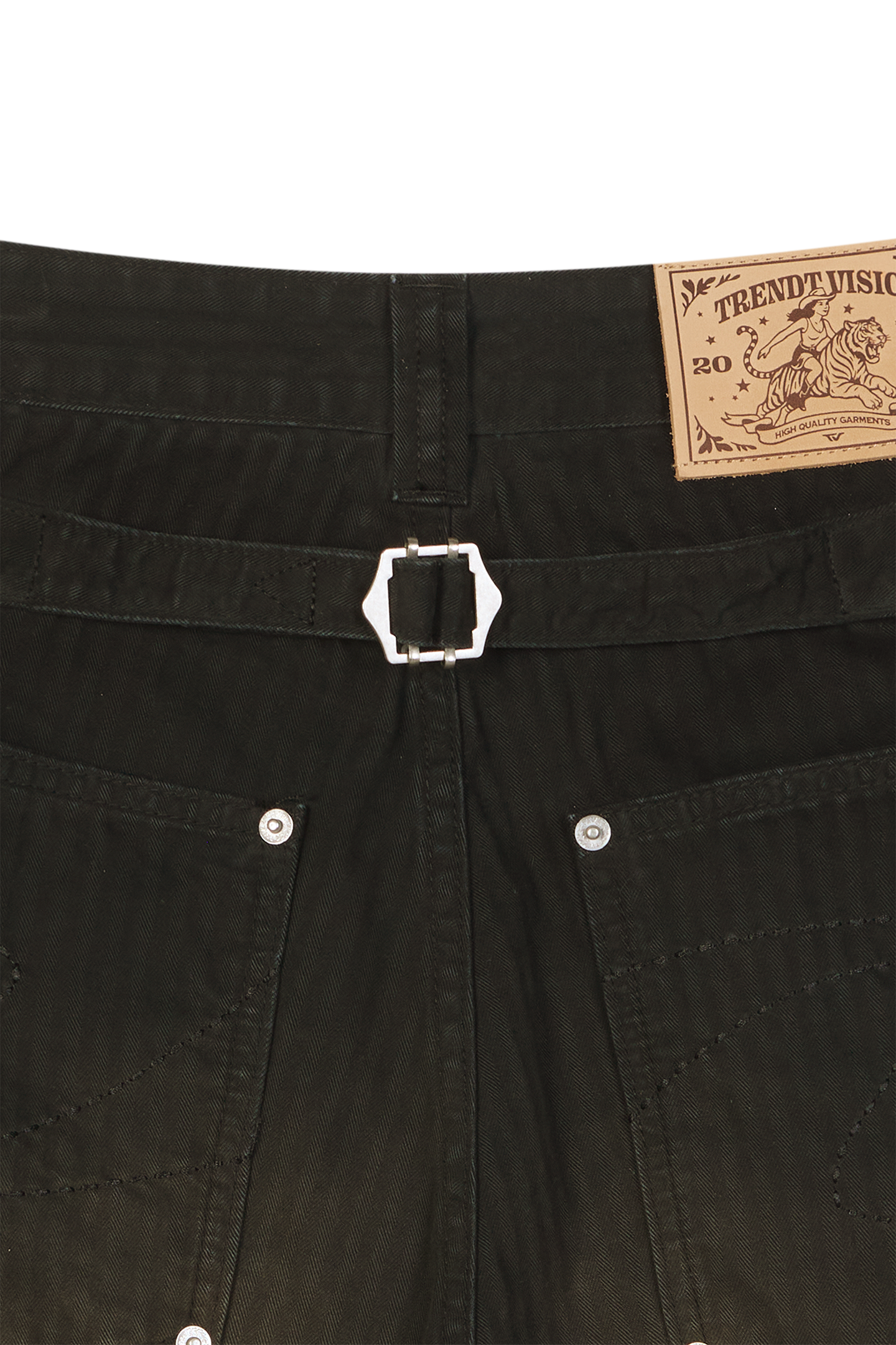 Herringbone Shorts Black