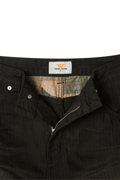 Herringbone Shorts Black
