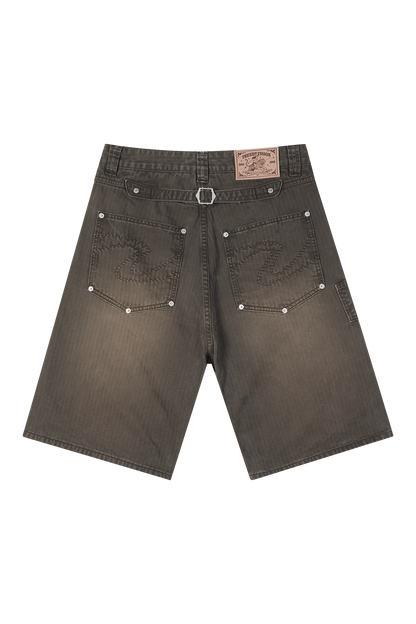 Herringbone Shorts Brown