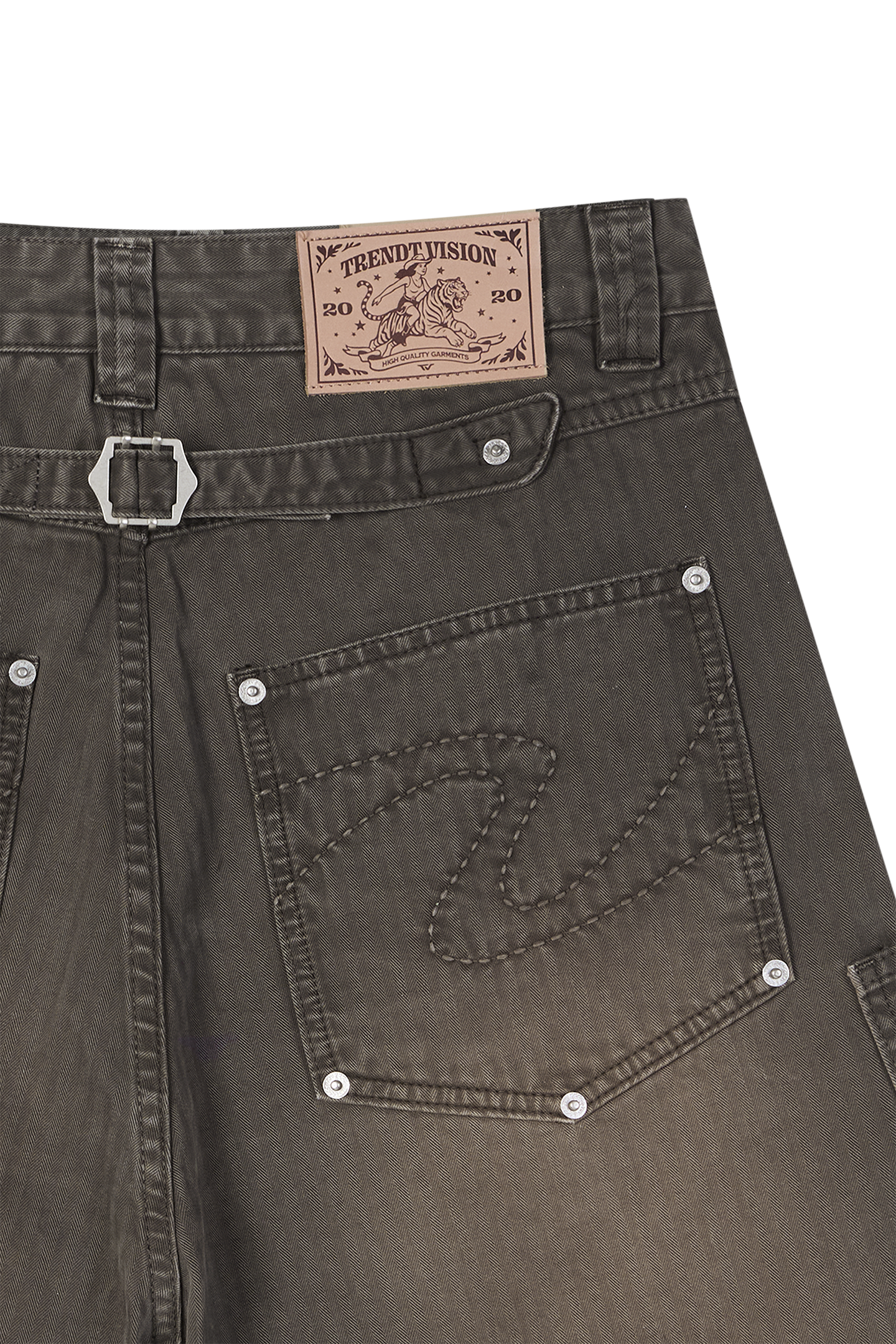 Herringbone Shorts Brown