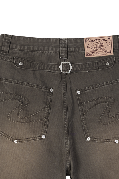 Herringbone Shorts Brown