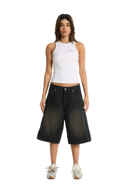 Herringbone Shorts Black