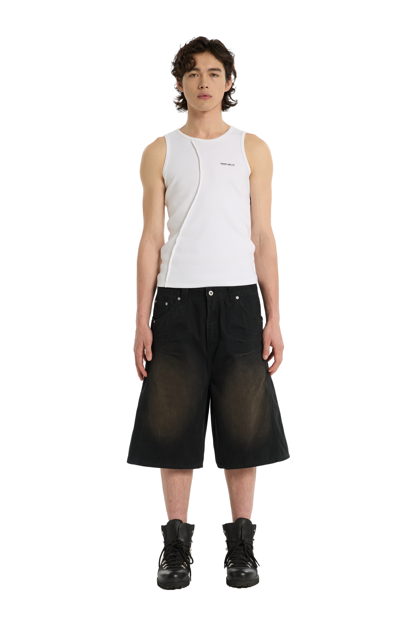 Herringbone Shorts Black