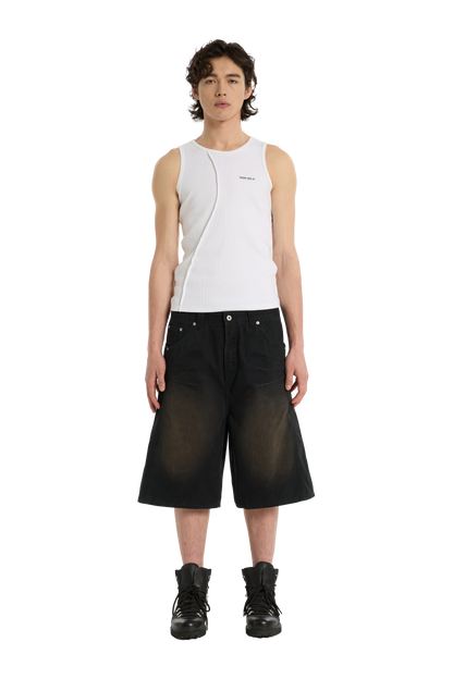 Herringbone Shorts Black