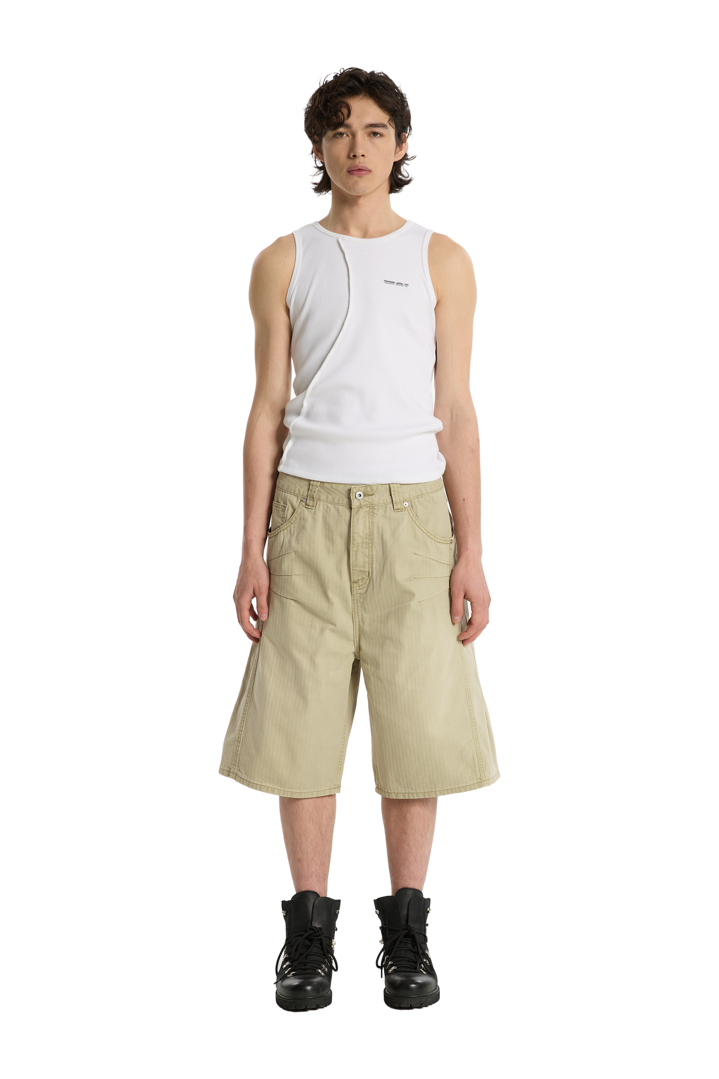 Herringbone Shorts Beige