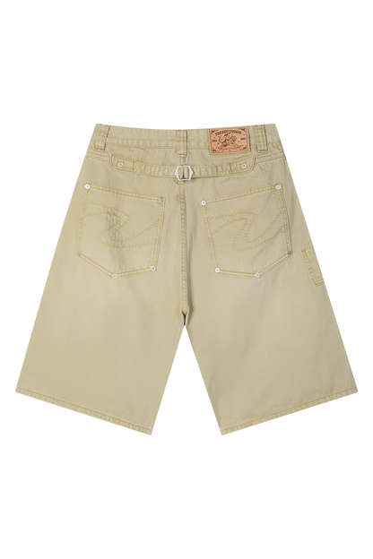 Herringbone Shorts Beige