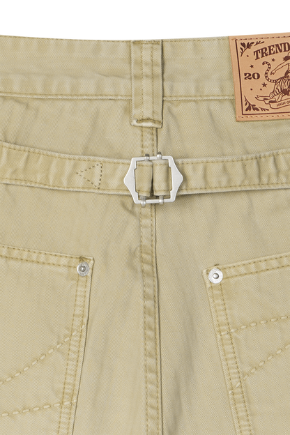 Herringbone Shorts Beige