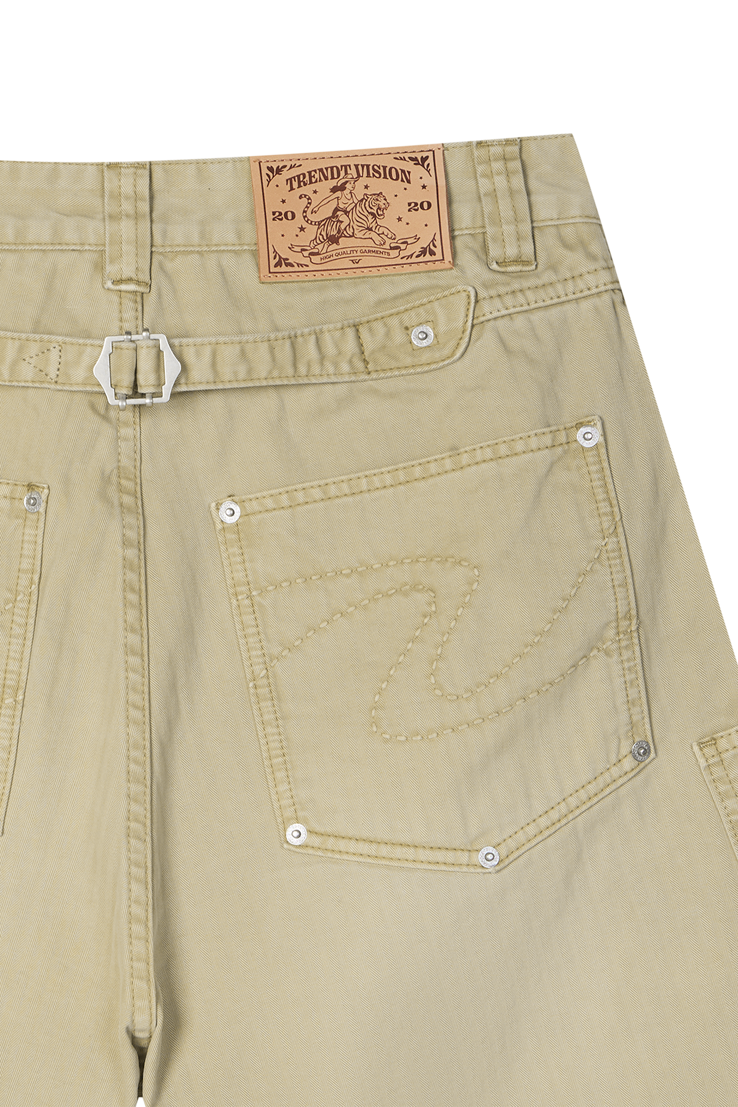 Herringbone Shorts Beige