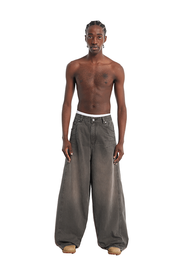 Herringbone Pants Brown