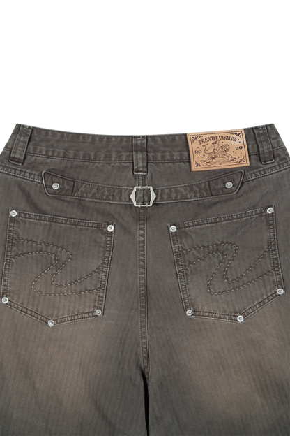 Herringbone Pants Brown