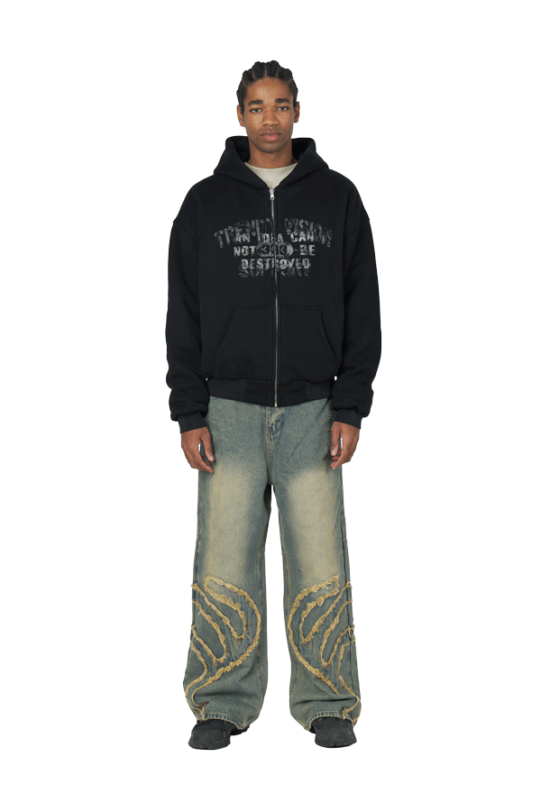 "Eternal" Double Layered Zip-Hoodie