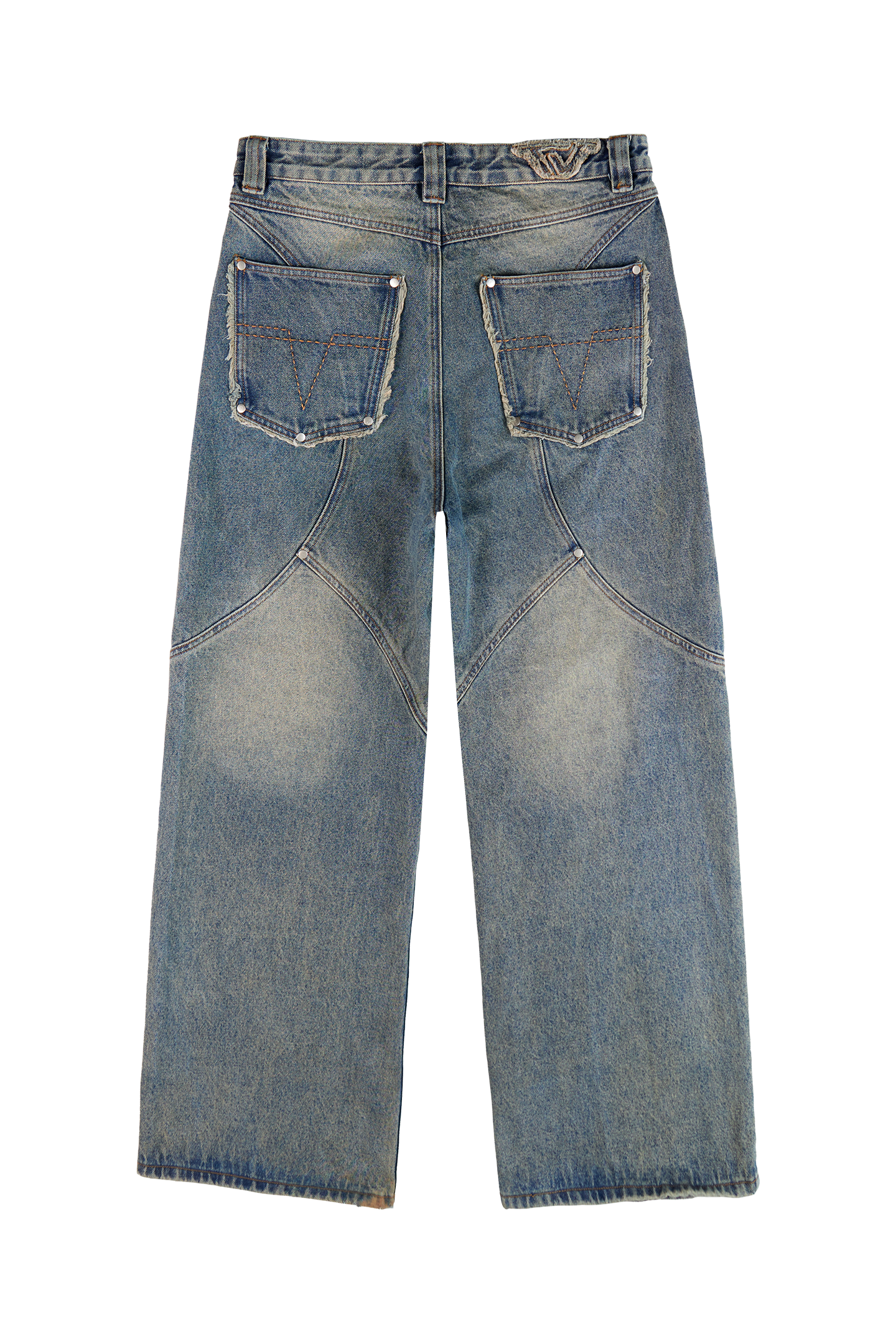 Yellow/Blue Denim Jeans