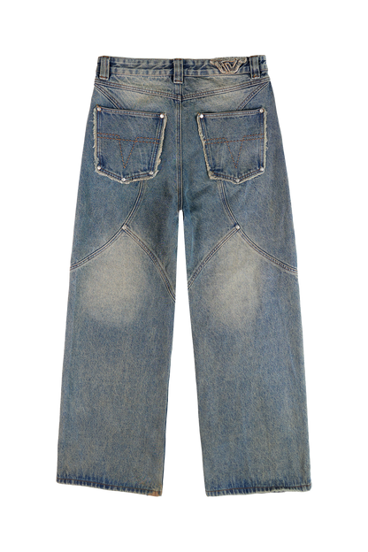 Yellow/Blue Denim Jeans